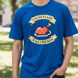 Loot Crate Blue 'Uncle Vlad's Wall Chicken' T-Shirt